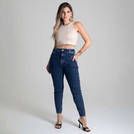 CALÇA JEANS LY MOM BOLSO FACA 279316 JEANS ESCURO 36