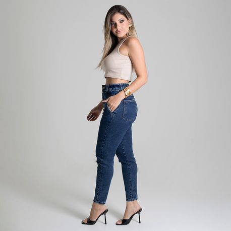 CALÇA JEANS LY MOM BOLSO FACA 279316 JEANS ESCURO 36