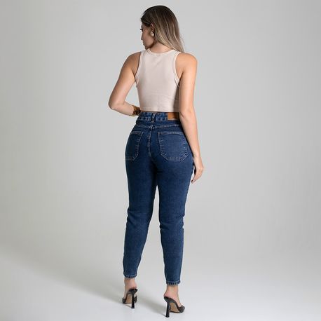 CALÇA JEANS LY MOM BOLSO FACA 279316 JEANS ESCURO 36