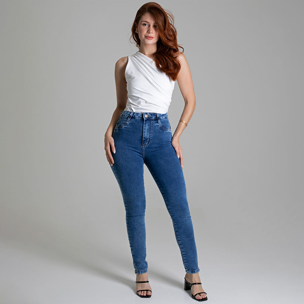 CALÇA JEANS LY SK PUSH UP LAV MÉDIA 278648 JEANS MEDIO 36