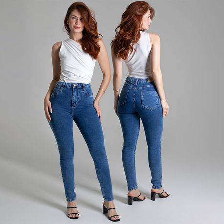 CALÇA JEANS LY SK PUSH UP LAV MÉDIA 278648 JEANS MEDIO 36