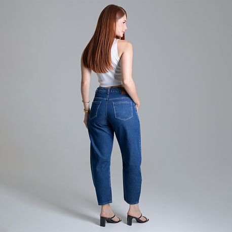 CALÇA JEANS BARREL LAV ESCURA 279276 JEANS ESCURO 36