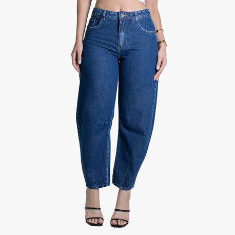 CALÇA JEANS BARREL LAV ESCURA 279276 JEANS ESCURO 36