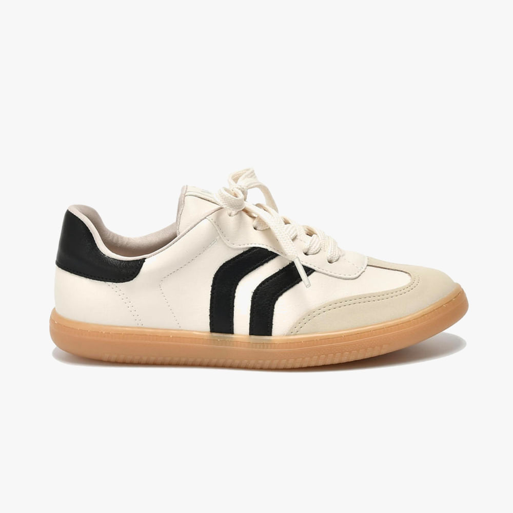 TENIS MODA 12900301 NOBUCK CAMAFEU/NP MARFIM/NP PRETO 34