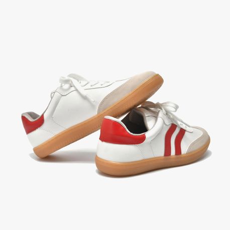TENIS MODA 12900301 NOBUCK BEGE/NP BRANCO/NAPA SCARLET 34