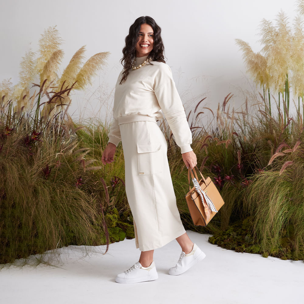 SAIA MIDI MOLECOTTON CARGO 6171045 OFF WHITE P