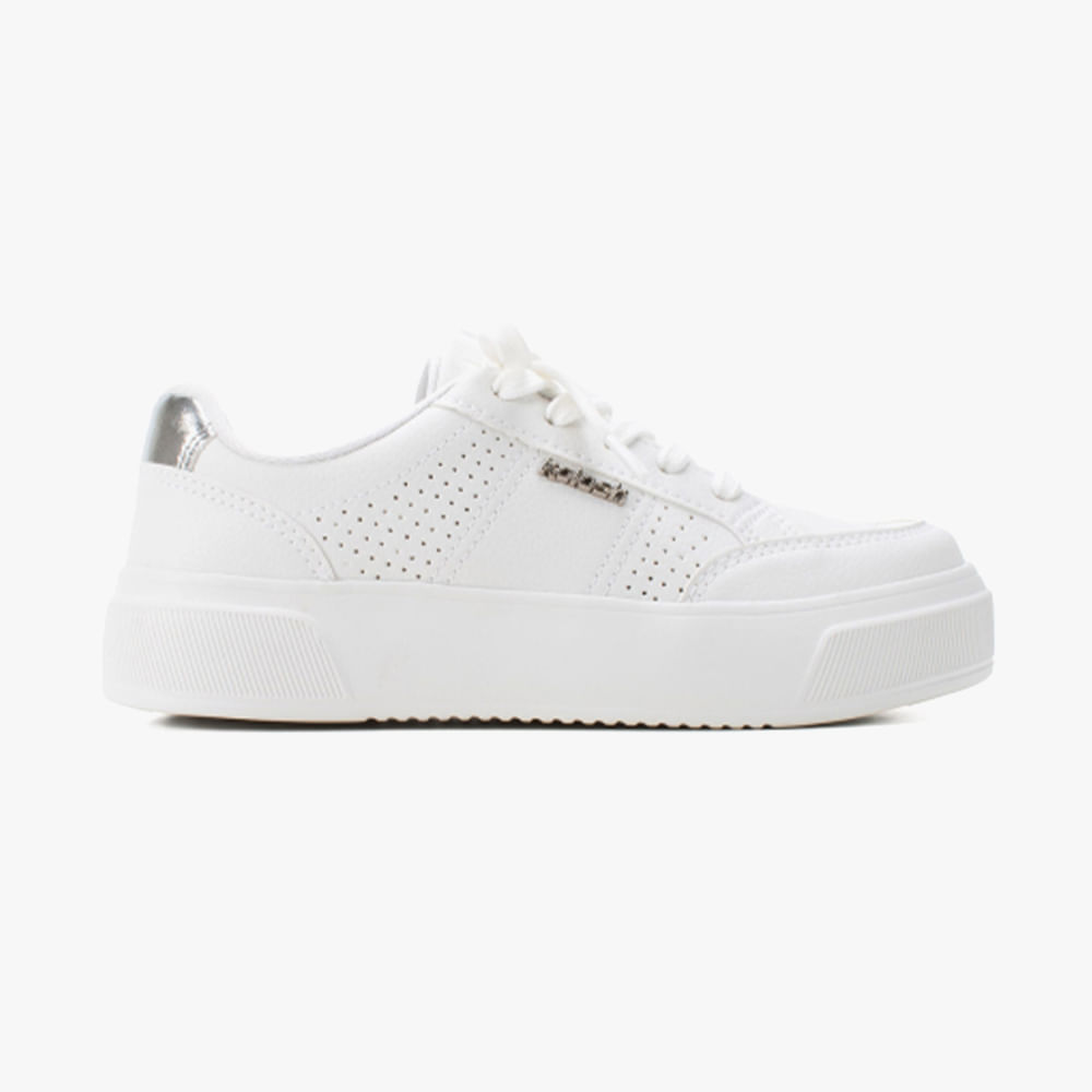 TENIS ADVENTURE C3556 0002- WHITE/PRATA CENTURY 34