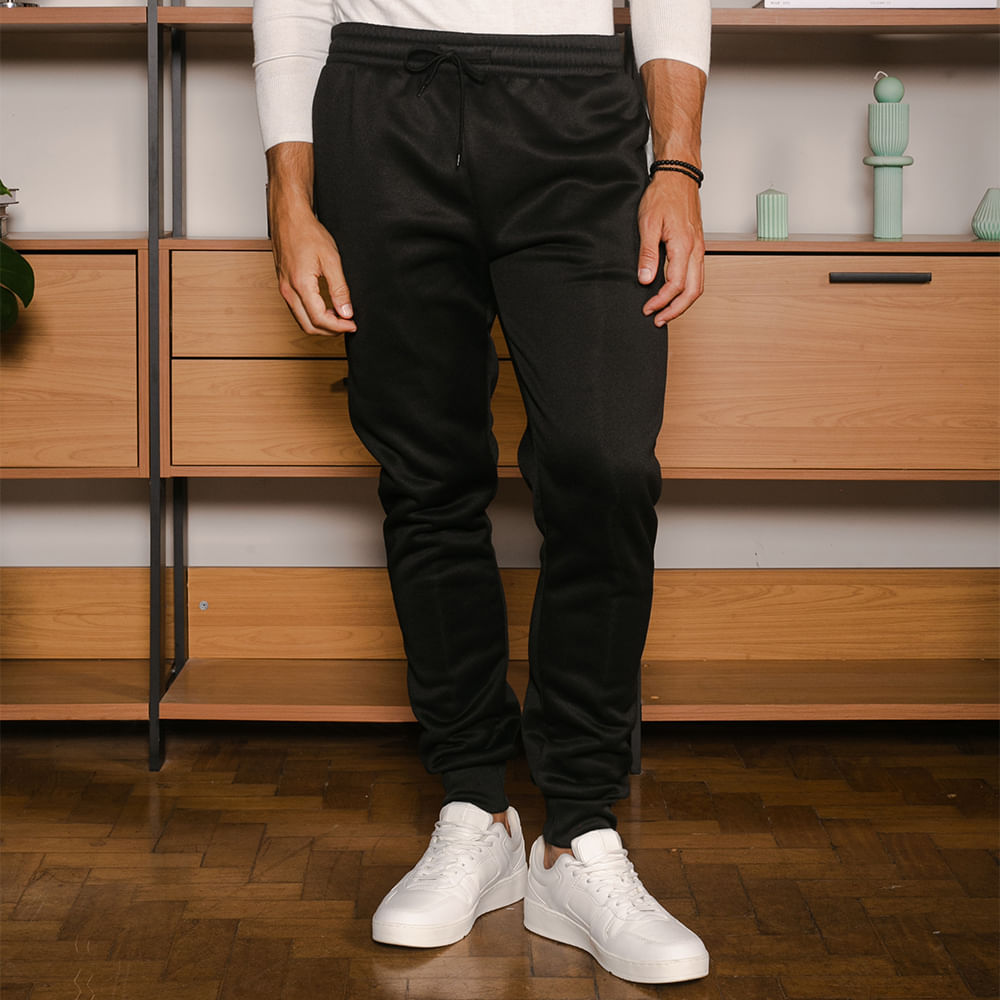 CALÇA DE MOLETOM JOGGER 270010A PRETO P