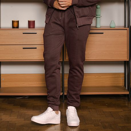 CALÇA DE MOLETOM JOGGER 270010A MARROM P