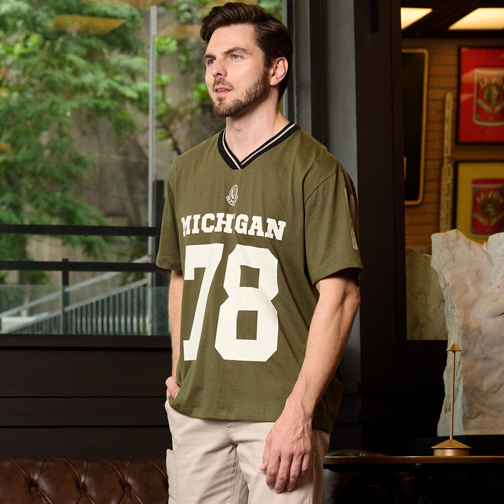 CAMISETA BOX "MICHIGAN 78" 4C826 MILITAR P