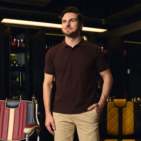 POLO BASICA PIQUET P2317 MARROM M