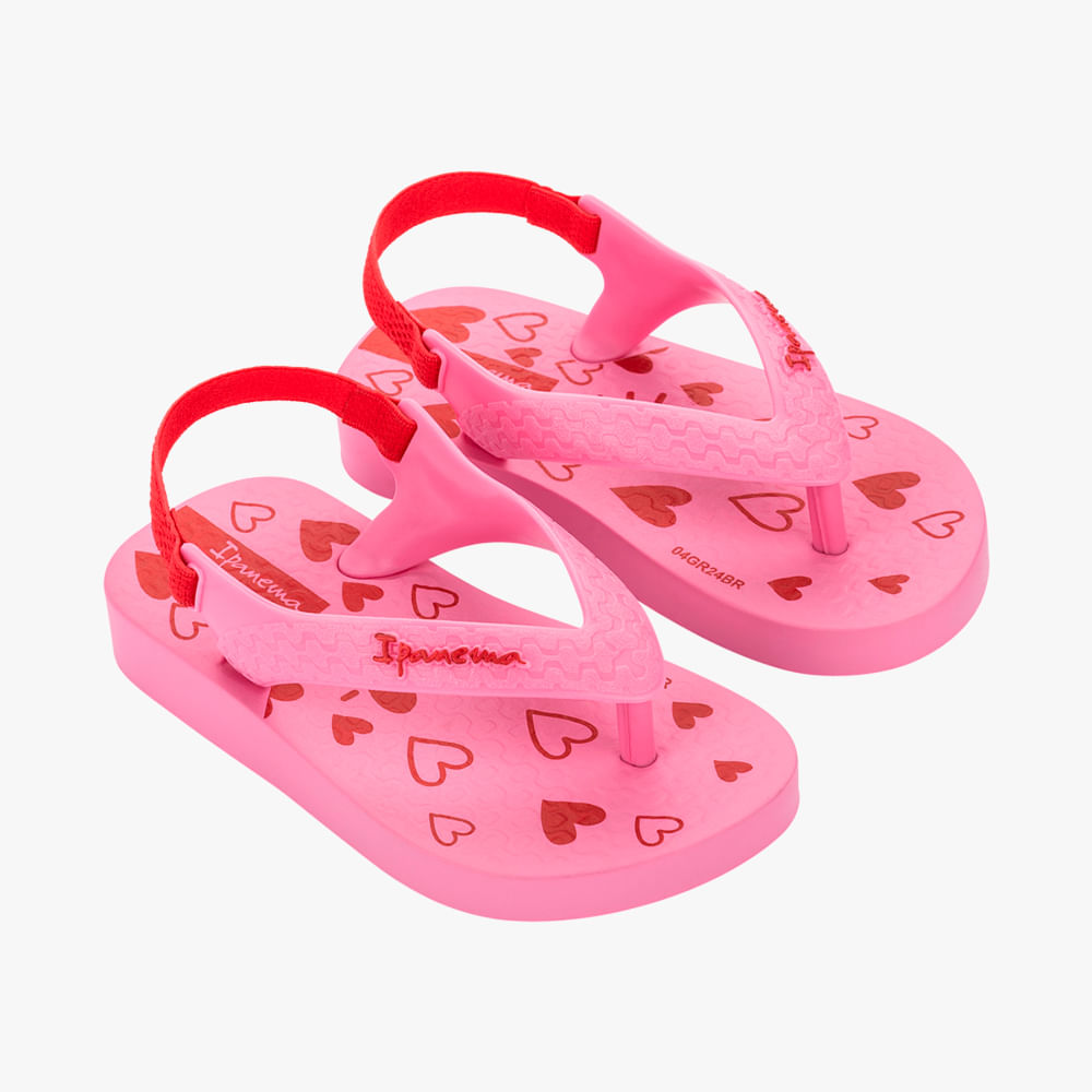 CHINELO BB 27011 BE054-ROSA/ROSA/VERMELHO 20/21