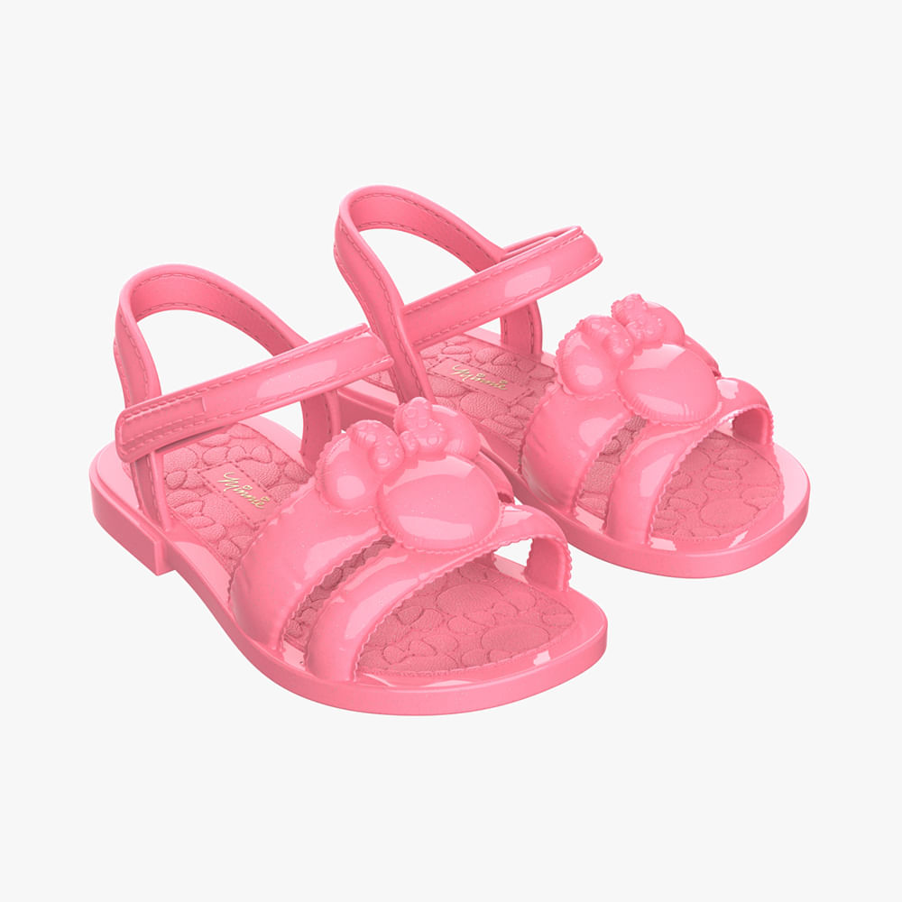 SANDALIA BOLSA INF MA 23073 BI200-ROSA GLITER/AMARELO 20/21