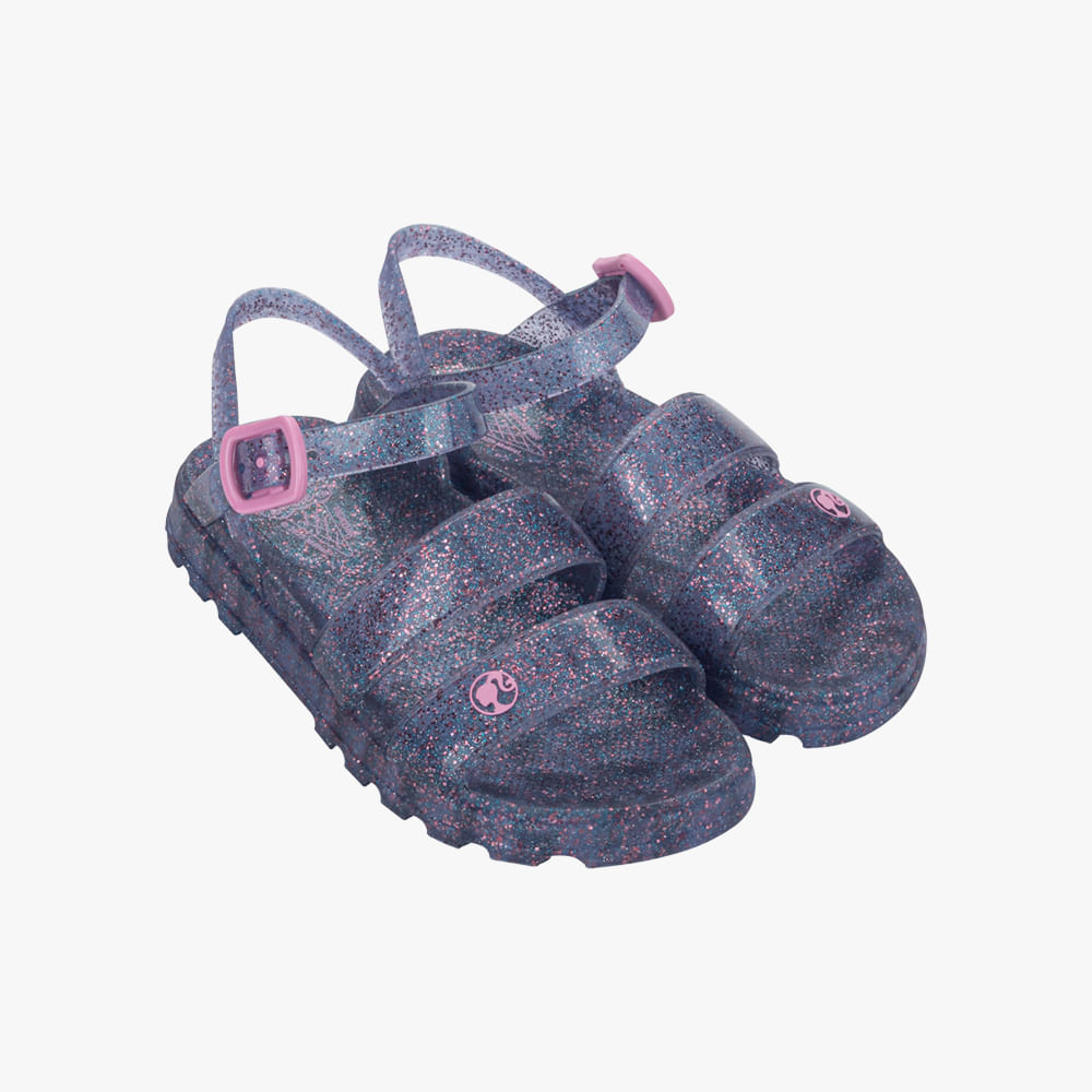 SANDALIA INF MNA BARBIE SORVETERIA 23221 BM811-LILAS GLITER ROSA 29