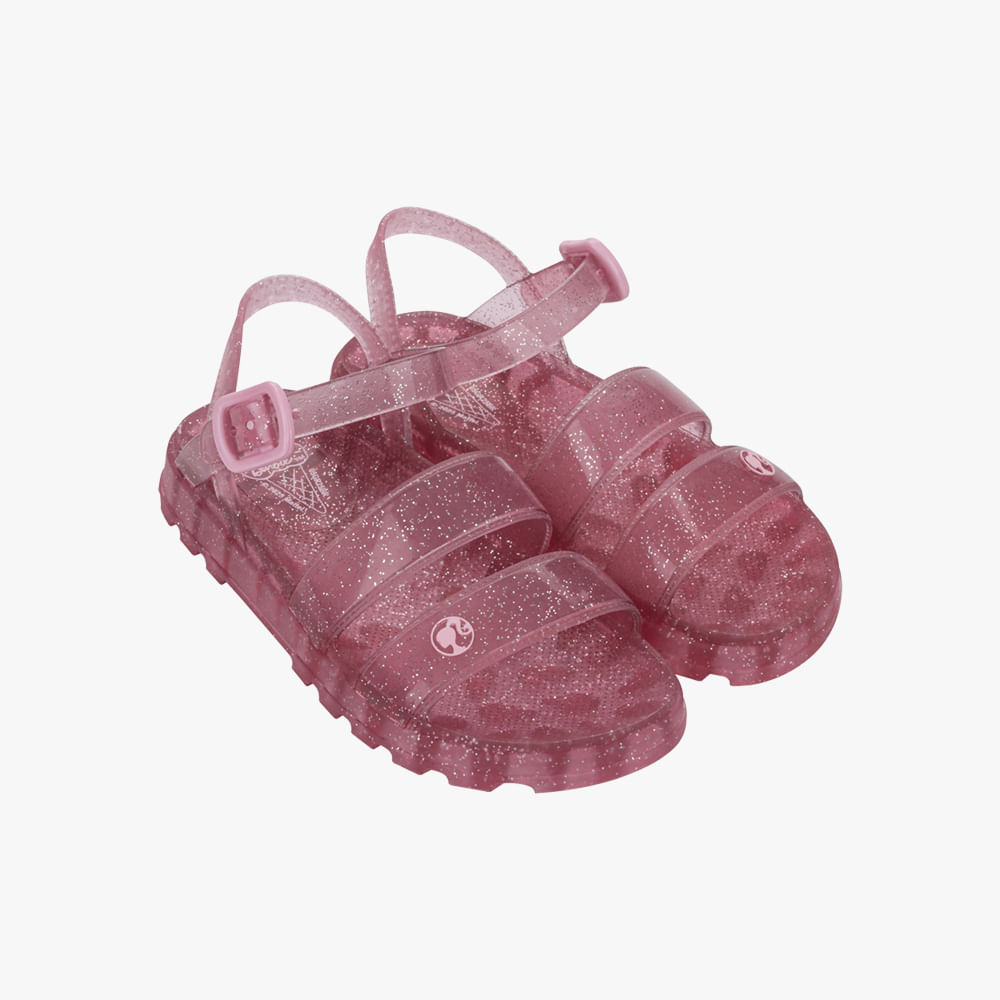 SANDALIA INF MNA BARBIE SORVETERIA 23221 BP753-ROSA GLITER 28