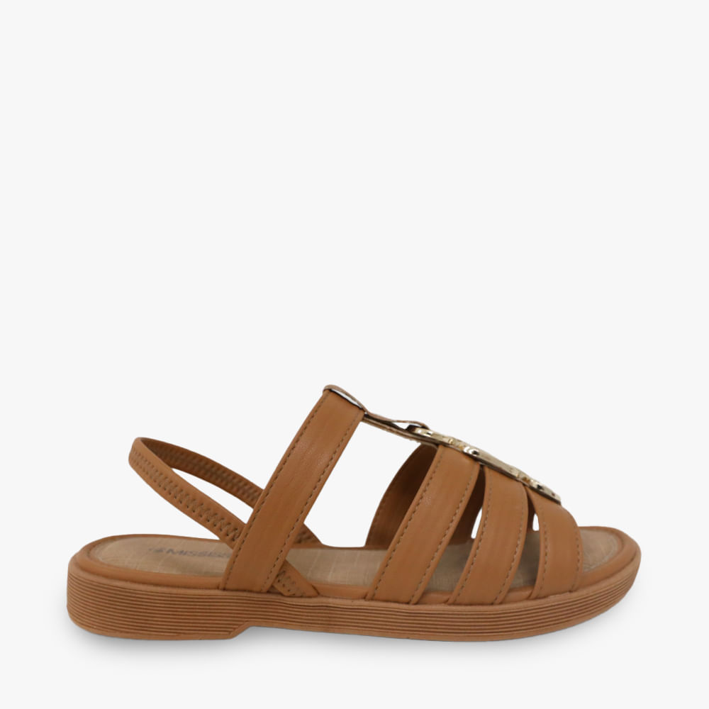 RASTEIRA SANDALIA TIRAS COM ENFEITE MC103 02 CAMEL 34