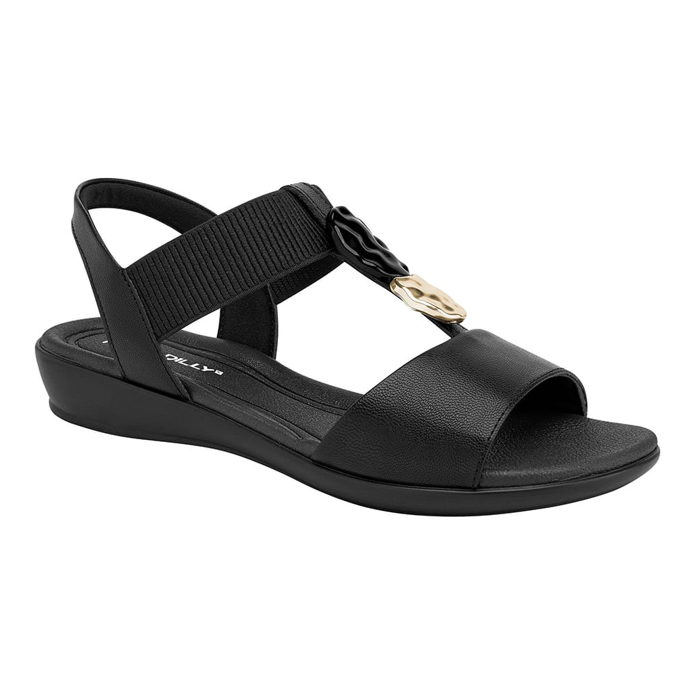 SANDALIA CONFORTO 500405 01 PRETO 34