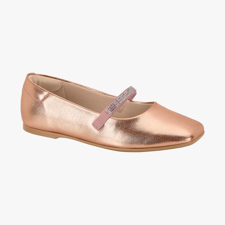 SAPATILHA PULSEIRA STRASS  INF/JUV 2548204 OURO ROSADO 32