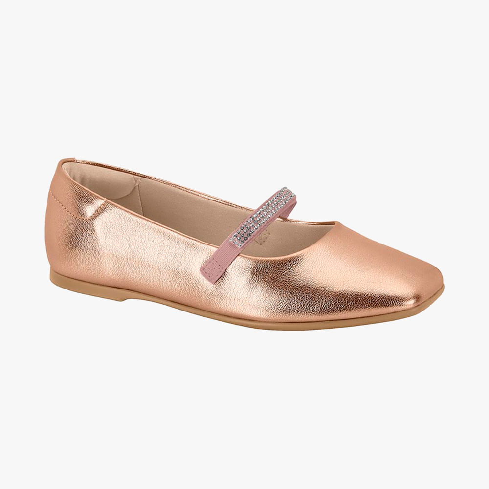 SAPATILHA PULSEIRA STRASS  INF/JUV 2548204 OURO ROSADO 32