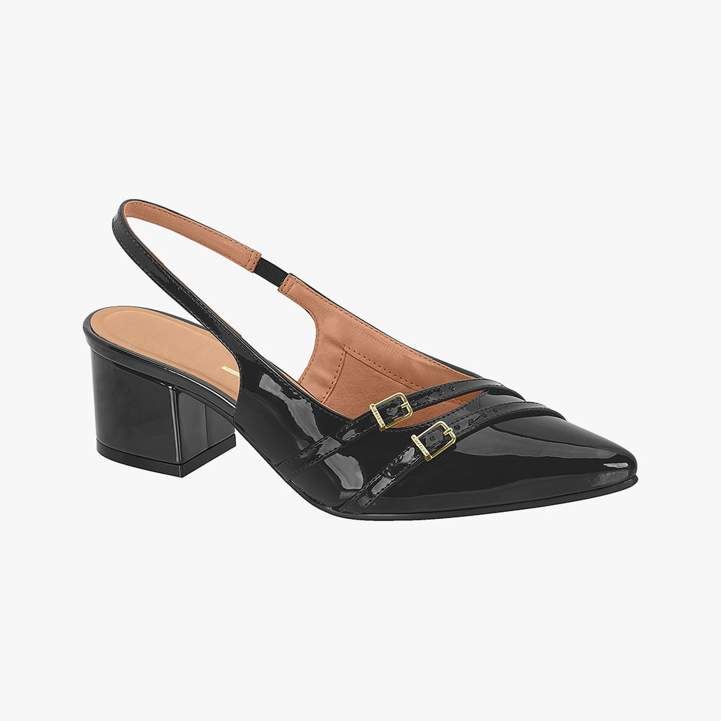 SAPATO SALTO GROSSO FIVELAS 1220366 PTO VZ 36