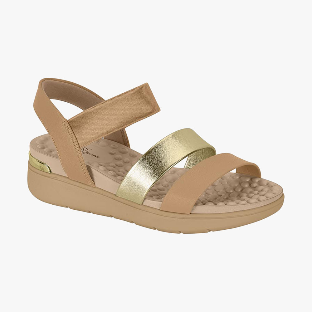 SANDALIA PAPETE CALCE FACIL 7151 119 DOURADO/TAN 34