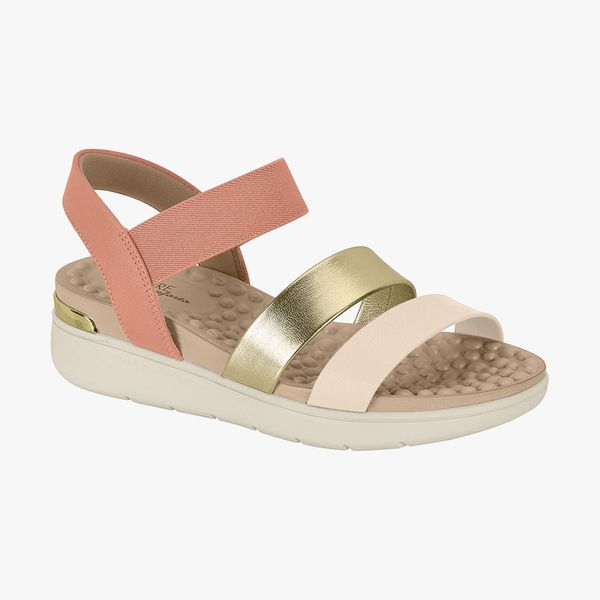 SANDALIA PAPETE CALCE FACIL 7151 119 OURO ROSADO/ROSA/BCO OFF 38