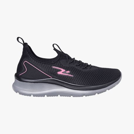 TENIS JOGGING FEMININO 9814F PRETO/ROSA FLUOR 34