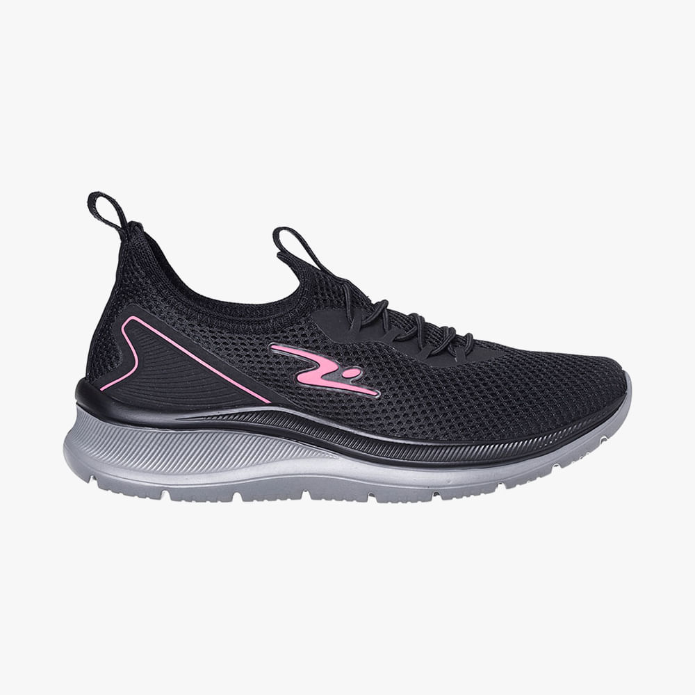 TENIS JOGGING FEMININO 9814F PRETO/ROSA FLUOR 34