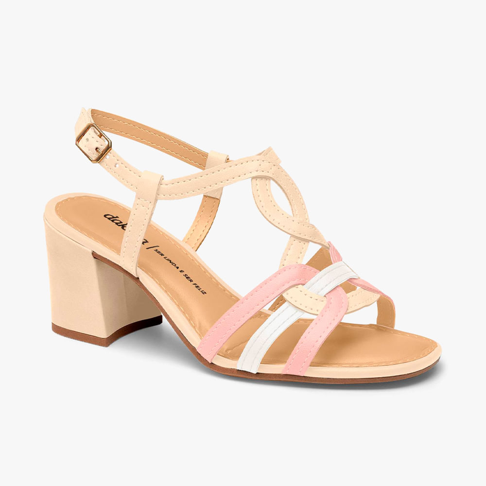 SANDALIA SALTO 		 DB111	 0004 PESSEGO/WHITE						 36