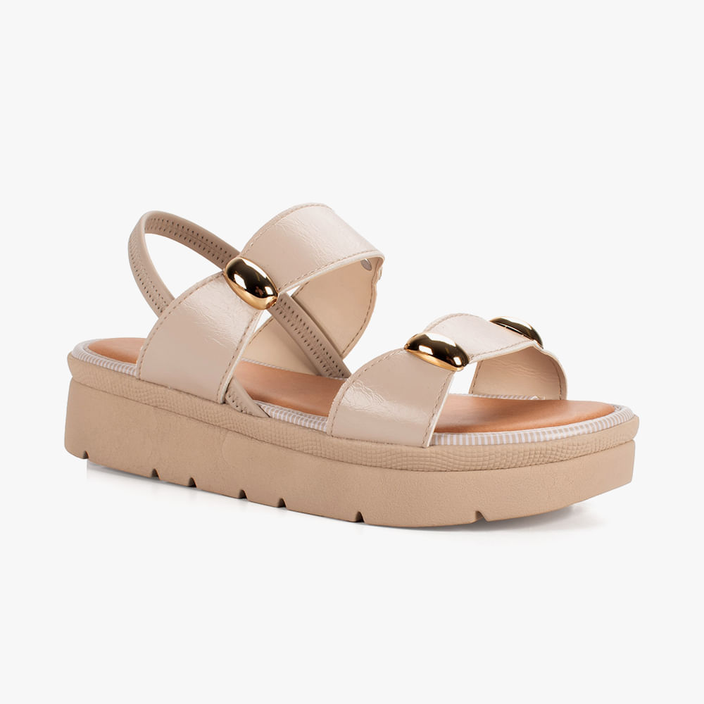 SANDALIA FLAT COM ABS 		 MF992	 0002 MARFIM						 35