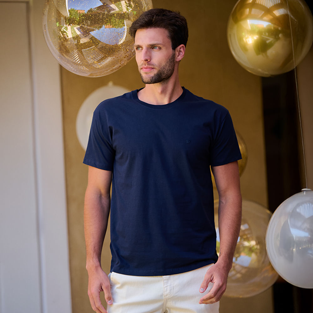 CAMISETA BASICO TOUCH PIMA KO1388 AZUL M