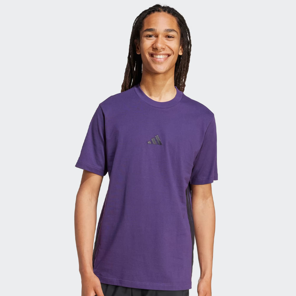 Camiseta Masculina 3S SJ T Adidas Roxo