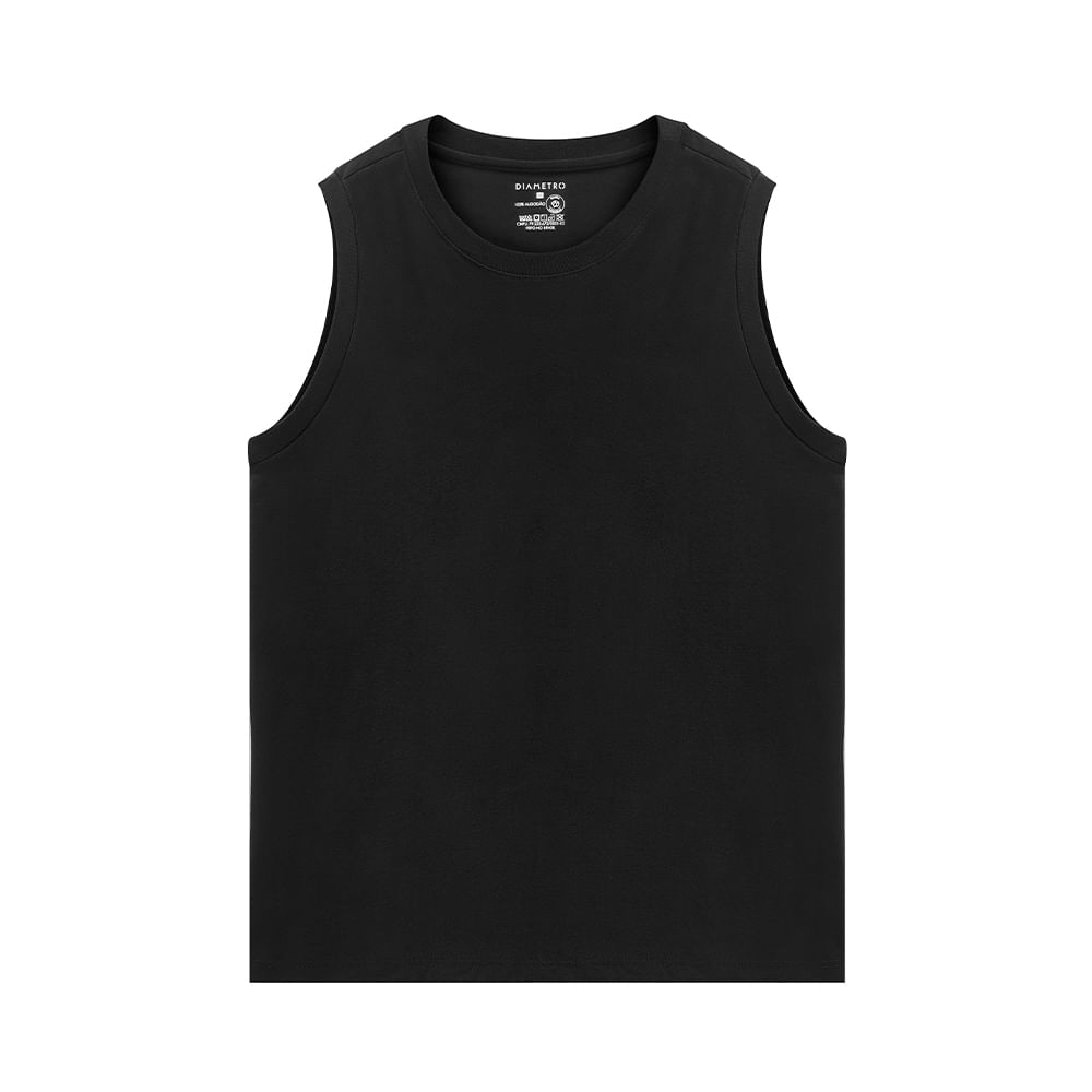 REGATA MACHÃO MEIA MALHA DB0011 PRETO P