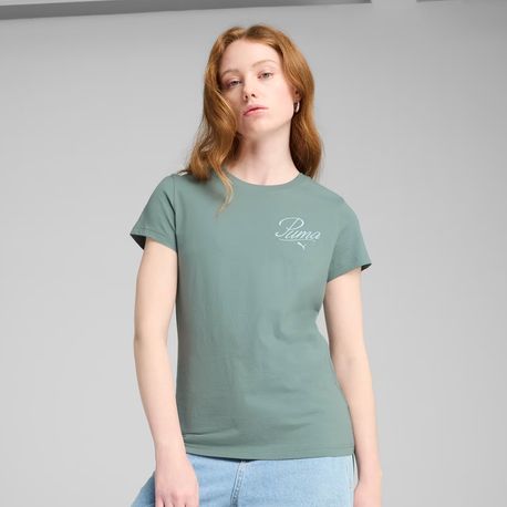 CAMISETA ESS SCRIPT TEE 684982-30 30-GREEN MOON GG