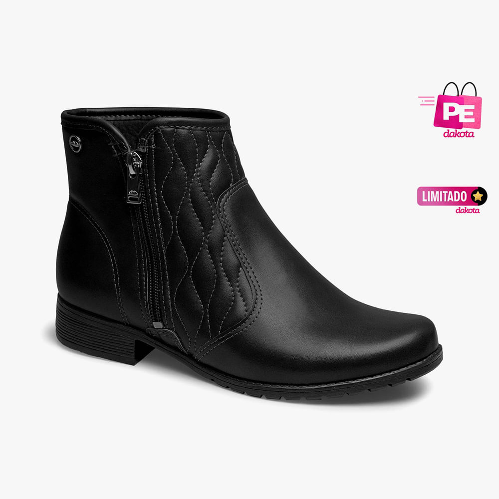 BOTA CANO CURTO RASTEIRA D2184 0001 PRETO						 34