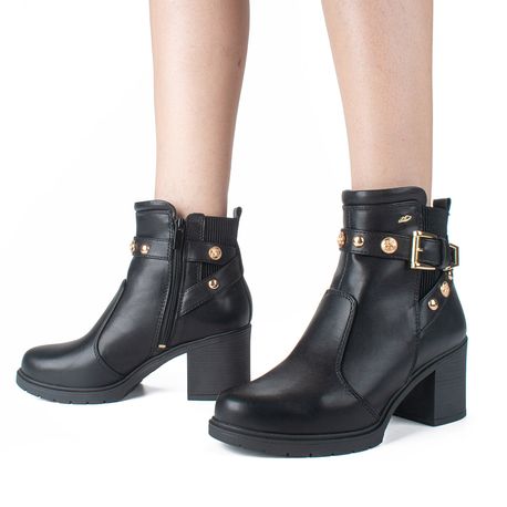 BOTA SALTO GROSSO BAIXO METAIS DA871 0001-PRETO 34