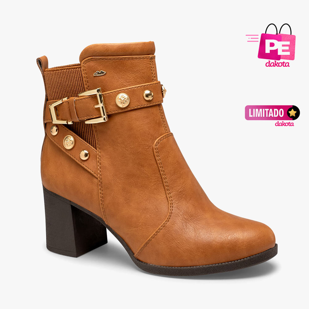 BOTA SALTO BAIXO METAIS DA971 0002 CARAMELO						 34