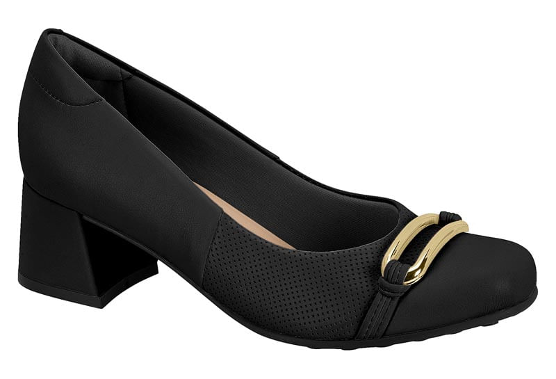 SAPATO SALTO BLOCO MICRO PERF 7373 123 NP PRETO						 34