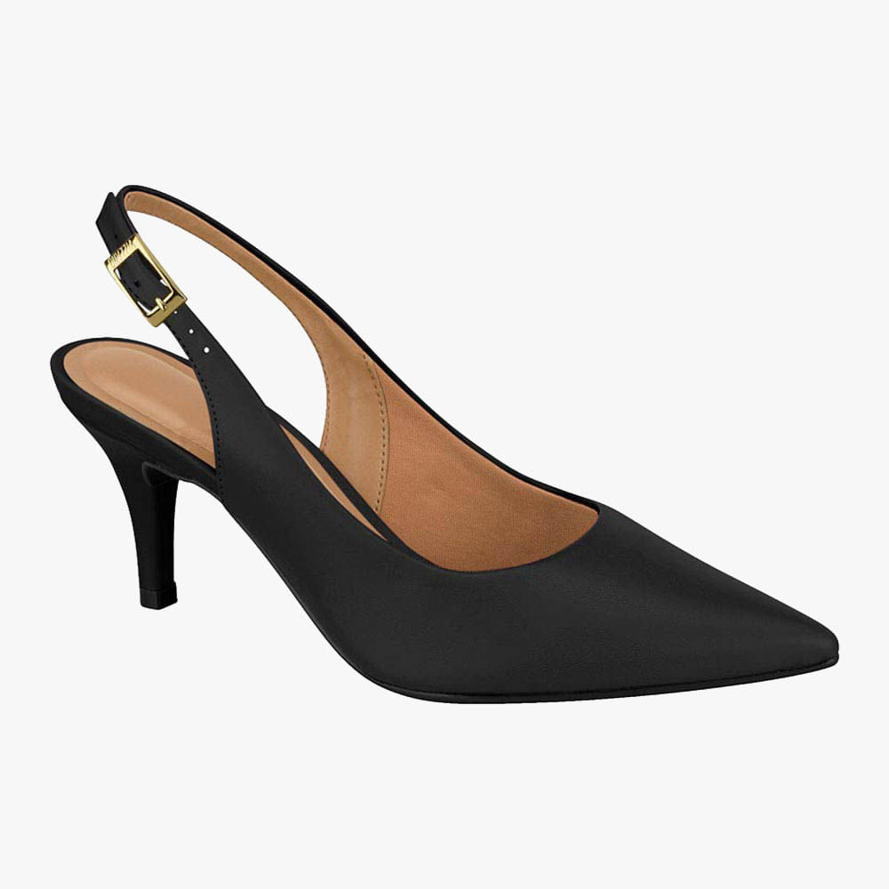 SCARPIN SLINGBACK  SALTO ALTO 1185 700 PRETO 01 35