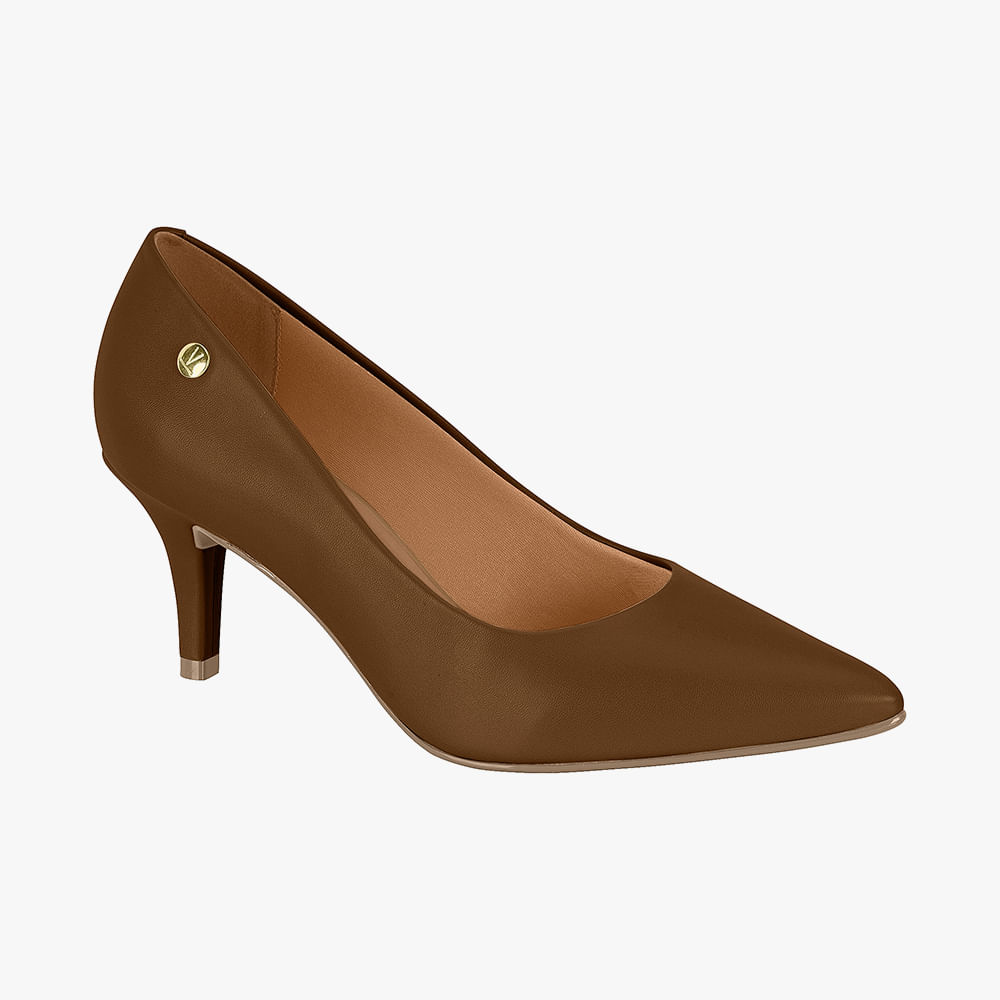 SCARPIN LISO SALTO BAIXO 1185 702 PELICA CAPUCCINO 35