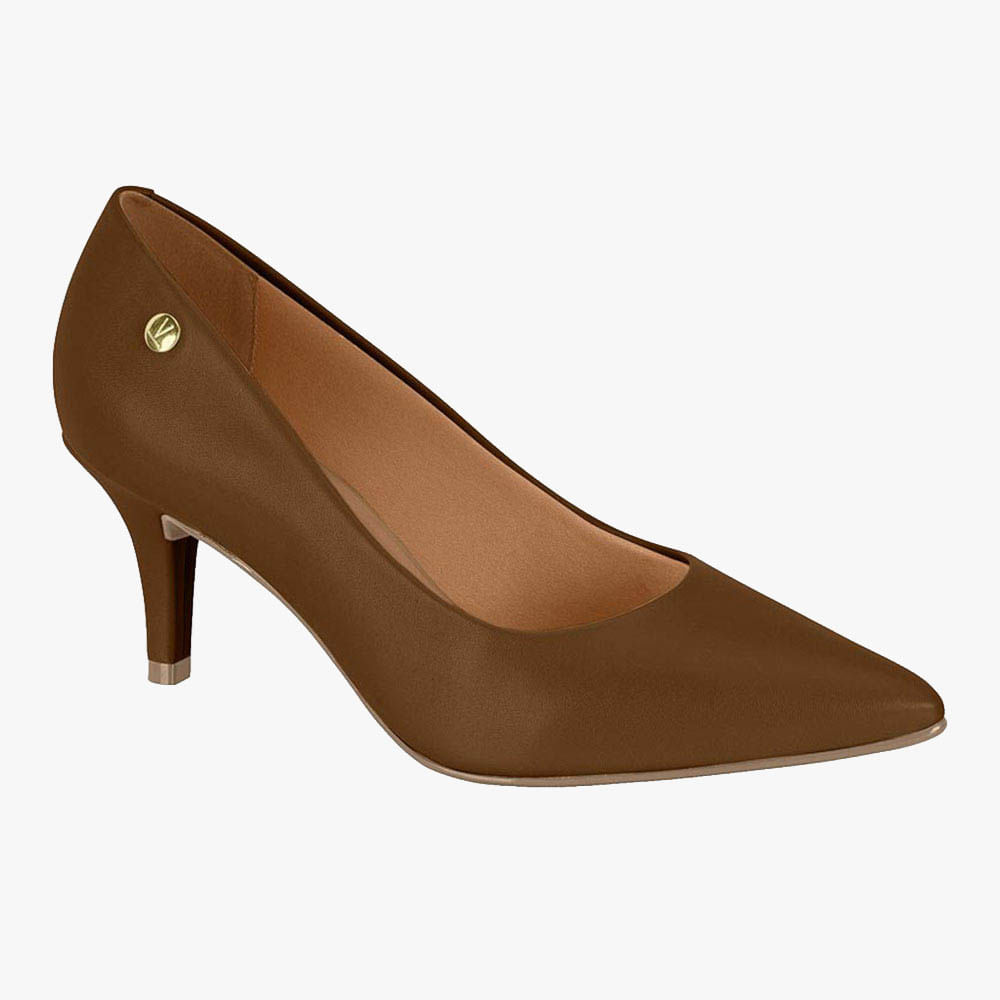 SCARPIN LISO SALTO BAIXO 1185 702 PEL  CHOCOLATE 35