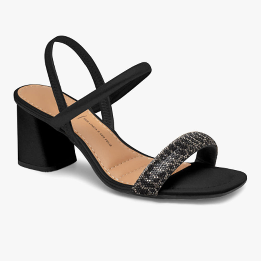 SANDALIA SALTO - DAKOTA DB721 0005-PRETO 34