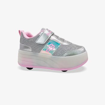 Tênis Jogging Com Led e Rodinha Infantil Menina
