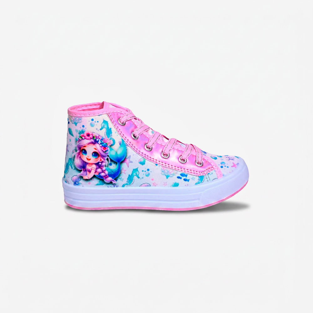 TENIS C/ALTO JUV MNA SEREIA FOFA ROSA 34