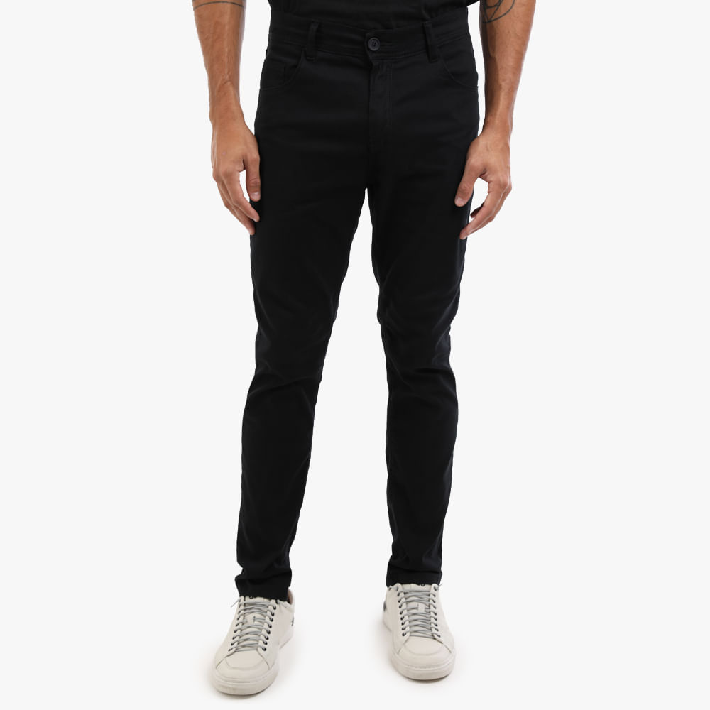 CALCA SARJA SLIM 7263 PRETO 44
